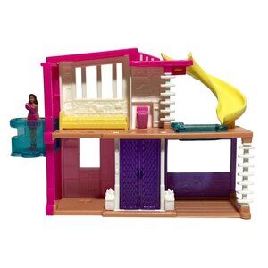 Mini BarbieLand Dreamhouse & Mini Barbie Doll Elevator Slide Pool #HYF47 Mattel